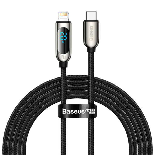 Baseus Display Fast Cable Data Tipo-C a Lightning de 20W